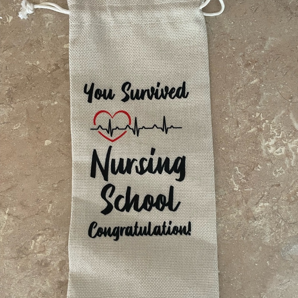 You Survived Nursing School wine bag